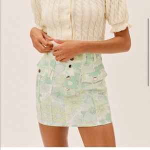 For Love and Lemons Mint Green Peyton Skirt